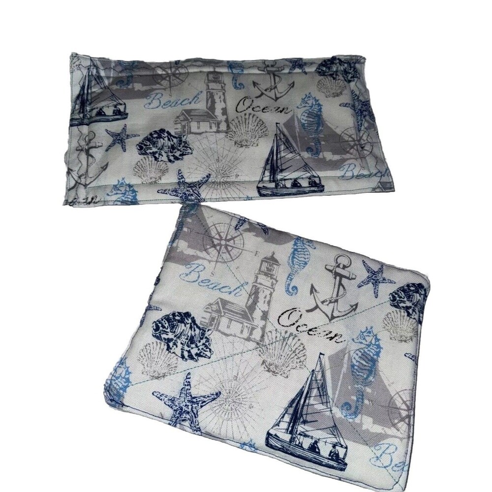 2 New Beach Designed Pads For Kitchen Decor 11x6 8x6.5